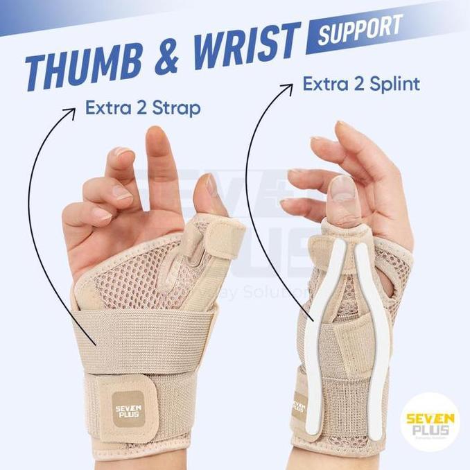 SevenPlus Thumb & Wrist Support Extra 2 Split Extra 2 Strap / Penyangga Jari Jempol Tangan Ibu jari 
