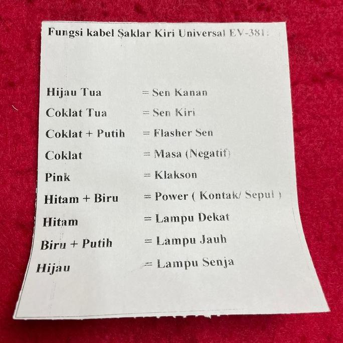 SAKLAR KTC KYTACO EV 381 KIRI