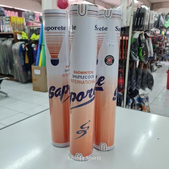 TERBARU - Shuttlecock Shuttle Cock Kok Badminton Bulutangkis Saporete Orange Spin Lancip Pointed Ori