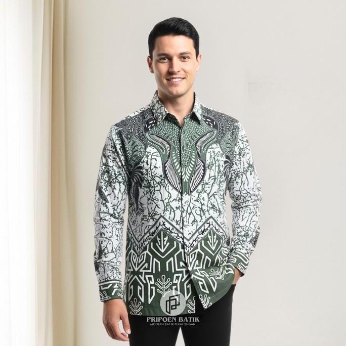 BAJU BATIK LENGAN PANJANG PRIA ELEGAN BAJU BATIK PRIA UNTUK KONDANGAN BAJU BATIK PRIA TANGAN PANJANG