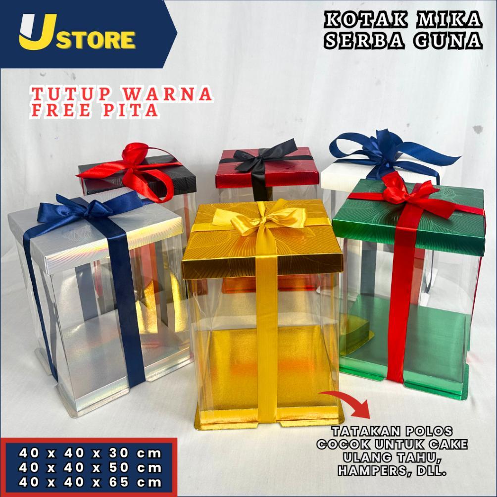Cake Box Mika Dus Kue Kotak Kue 40x40 Cm Tutup Warna