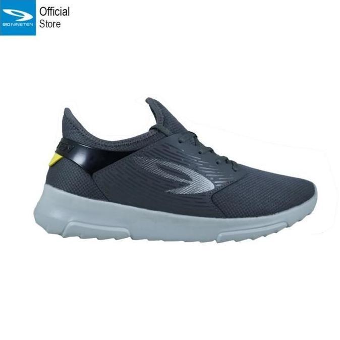 910 Nineten Kiva Sepatu Running - Abu/Kuning Olahraga Running Outdoor Lari