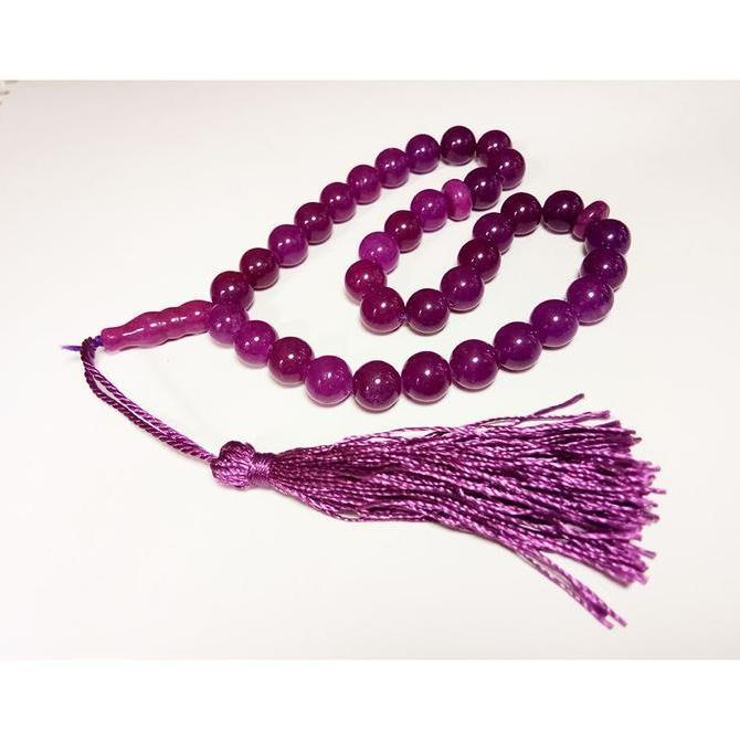 ORIGINAL VeE Tasbih Terapi Kesehatan Batu Kecubung Ungu Dim 10mm - 33 r READY STOCK