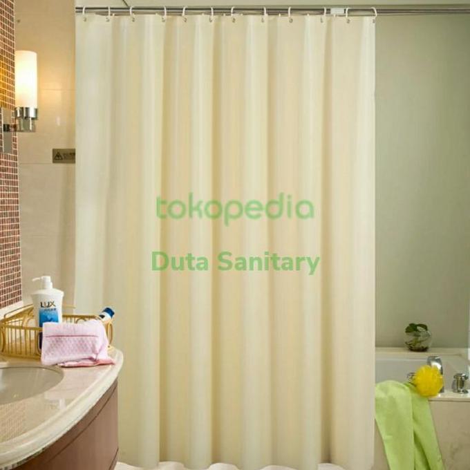 Shower Curtain 200x200 textile/Shower Curtain kain 200cm/ Korden Ivory