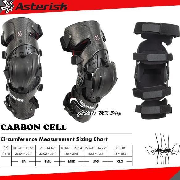 Pelindung lutut Knee Carbon Cell Trail Cross Trabas Enduro Asterisk
