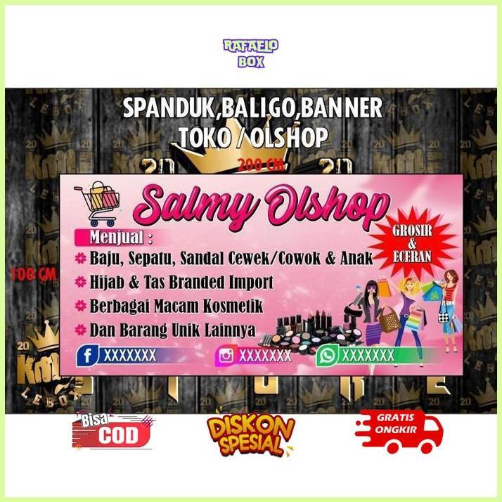 RAFAELOBOX MURAH SPANDUK BALIGO BANNER TOKO / OLSHOP EQW-68