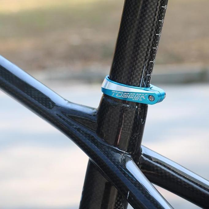 Murah clamp seatpost Fit 30.9-34.9mm Toseek alloy seatclamp MTB sepeda lipat Non COD