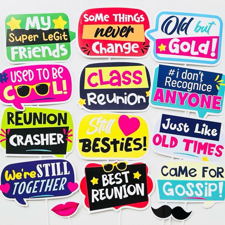 REUNION atau REUNI FUN PROPS PHOTOBOOTH