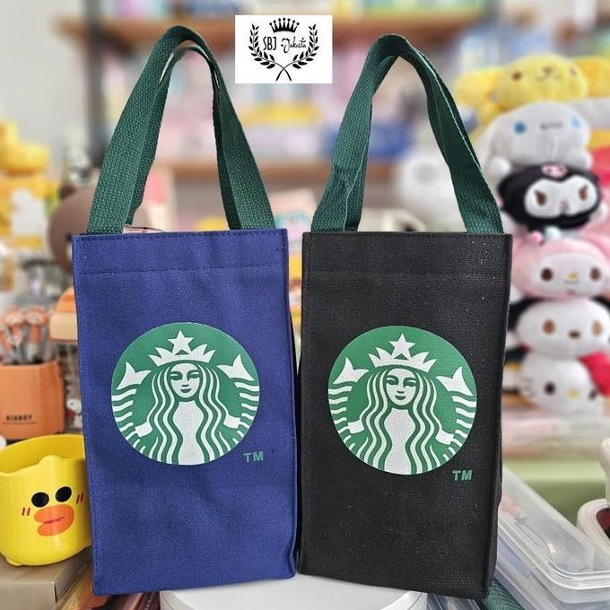 BIG PROMO TAS TERMOS BLACK CANVAS TUMBLER SARUNG BOTOL MINUM ELASTIS SIZE BESAR