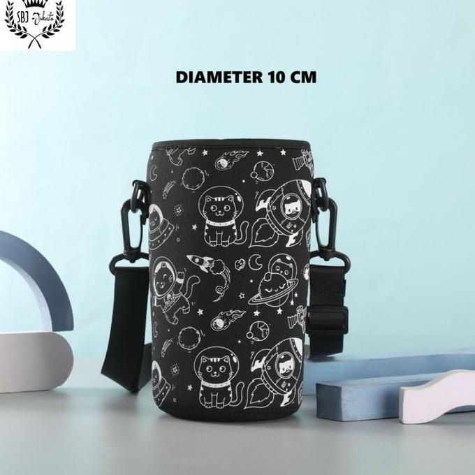 TERBARU Tas Termos Tumbler Sarung Botol Minum Elastis dengan Tali panjang /  Tas sarung botol minum 