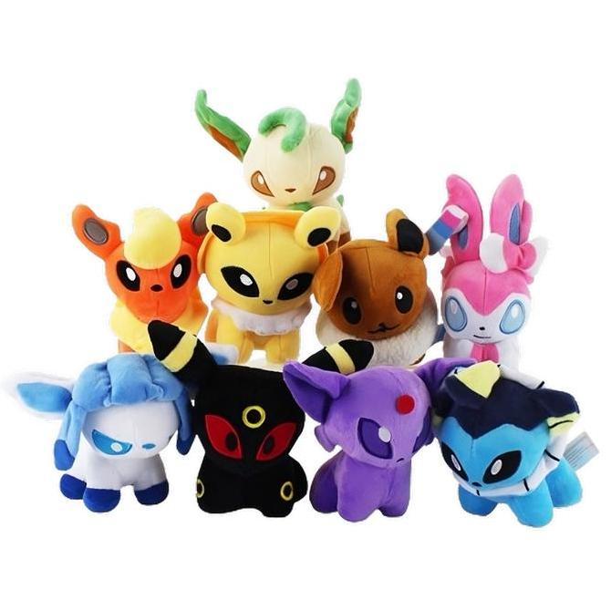 Boneka Pokemon Eevee Evolution Baby Set Pokemon Doll / Cute Plush SAR