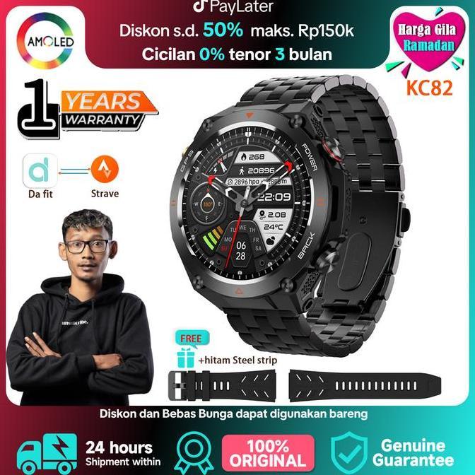 [Exclusive Dh.Gadget] Timever Kc82 Built-In Gps Se| Navi Jam Tangan Pintar | Tahan Air 1Atm | Jam Ta