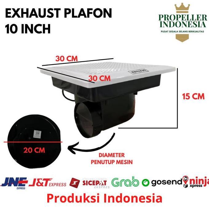 Exhaust Fan Plafon 10 Inchi Kipas Plafon 10 Inch Kipas Blower Hexos Angin Hisap Kipas Kamar Mandi Da