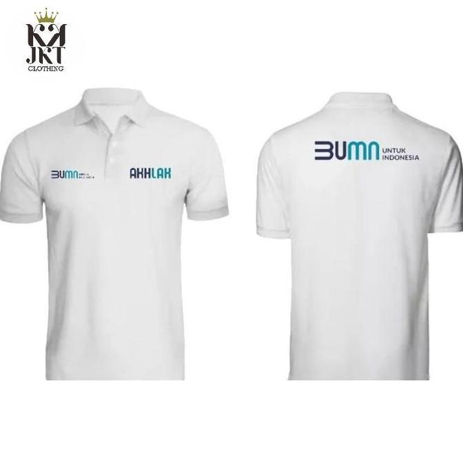 Baju Kerah Polo Akhlak BUMN - Polo Shirt Akhlak BUMN Bisa Request Warna