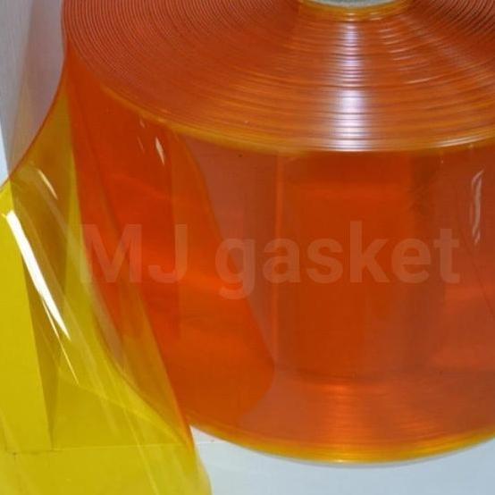 tirai PVC curtain orange 3mm x 20cm