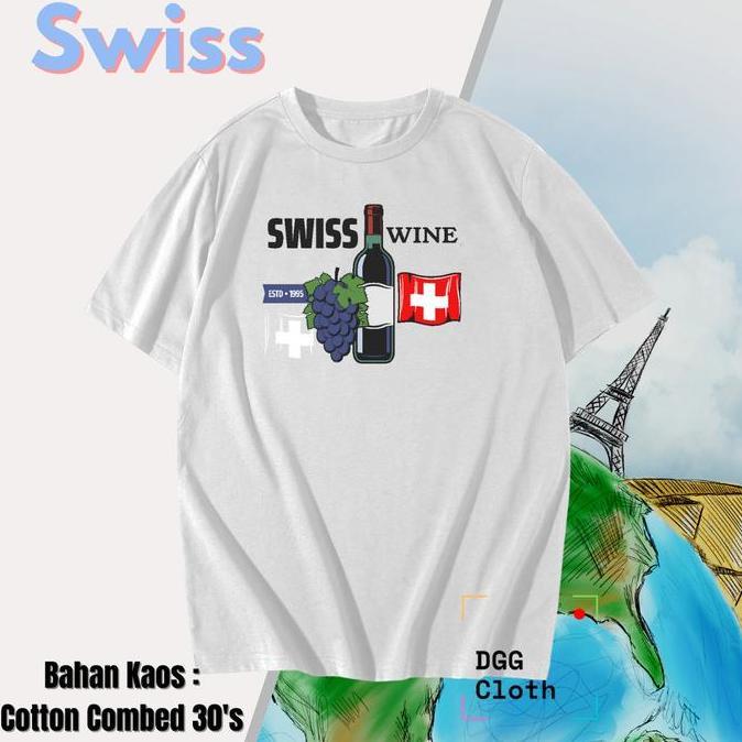KAOS SOUVENIR NEGARA SWISS BANYAK MODEL, BAJU OLEH-OLEH SWISS-1