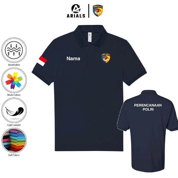 Arials Polo shirt Baju Kaos Kerah Perencanaan Polri