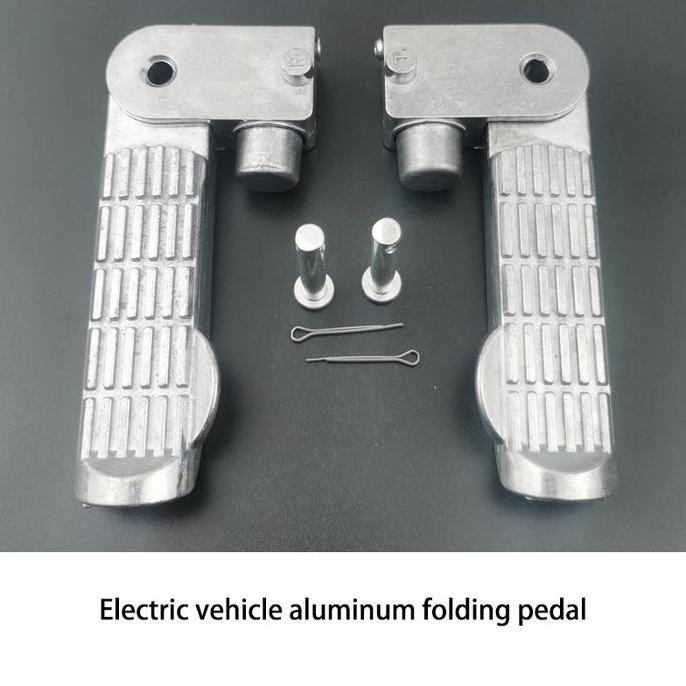 Promo Foot Step Depan Lipat / 1 Pasang Anti Slip Pedal As Sepeda Elektrik Bahan Aluminum Alloy / Ped
