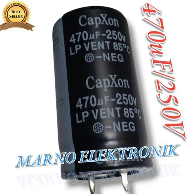 ELCO CAPASITOR 470UF 250V 470 UF 250 V 470 MIKRO MICRO KAPASITOR VOLT HARGA SPESIAL