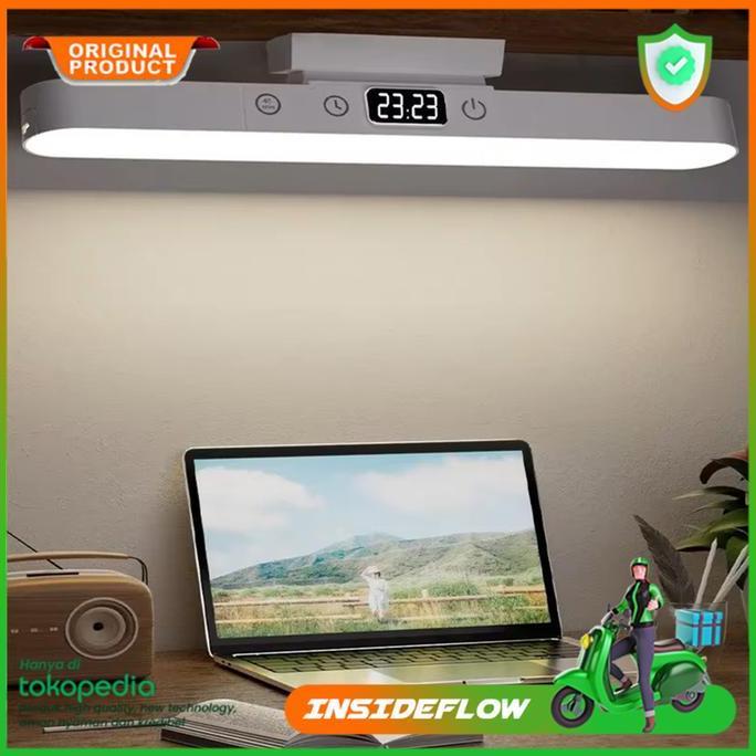 Lampu Meja Belajar Magnetic Tempel Lampu Baca LED  Desk Lamp Portable Cas Ulang