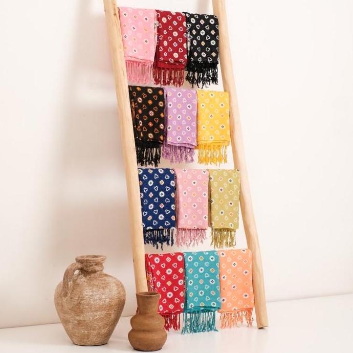 Selendang Batik Jumputan Pekalongan Katun Paris