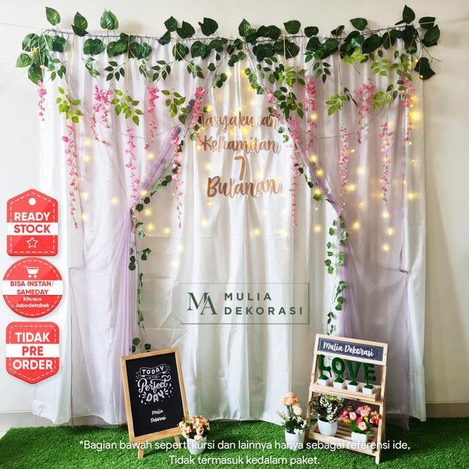 Dekorasi Backdrop Syukuran Tasyakuran 4 7 Bulanan PhotoBooth Paket DD