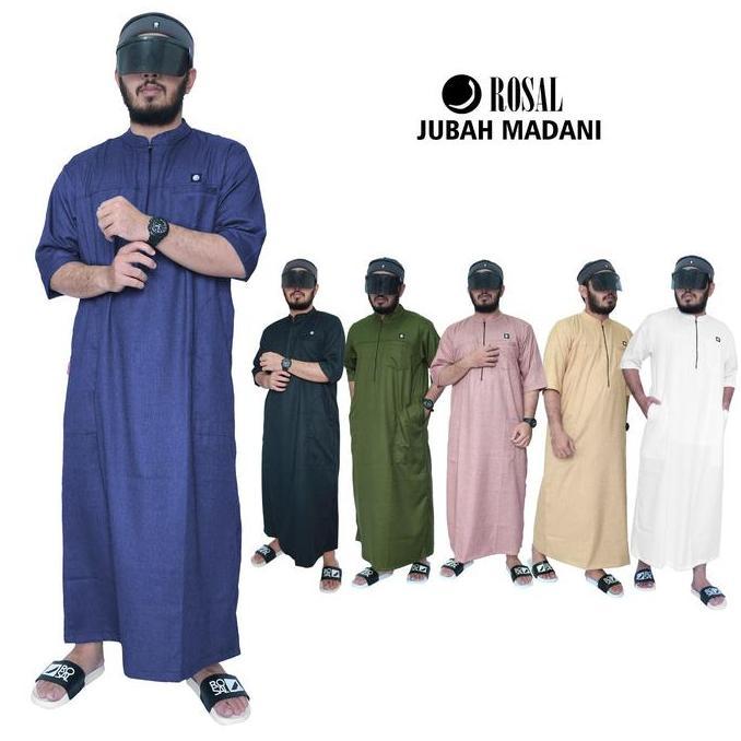 ROSAL Jubah Pria | Gamis Pria, Jubah Madani PREMIUM - Katun Madinah