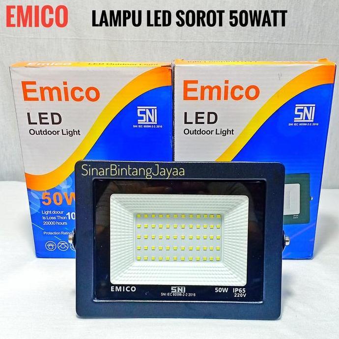 EMICO Lampu Sorot LED  50 Watt Lampu Tembak LED 50 W EMICO  Putih