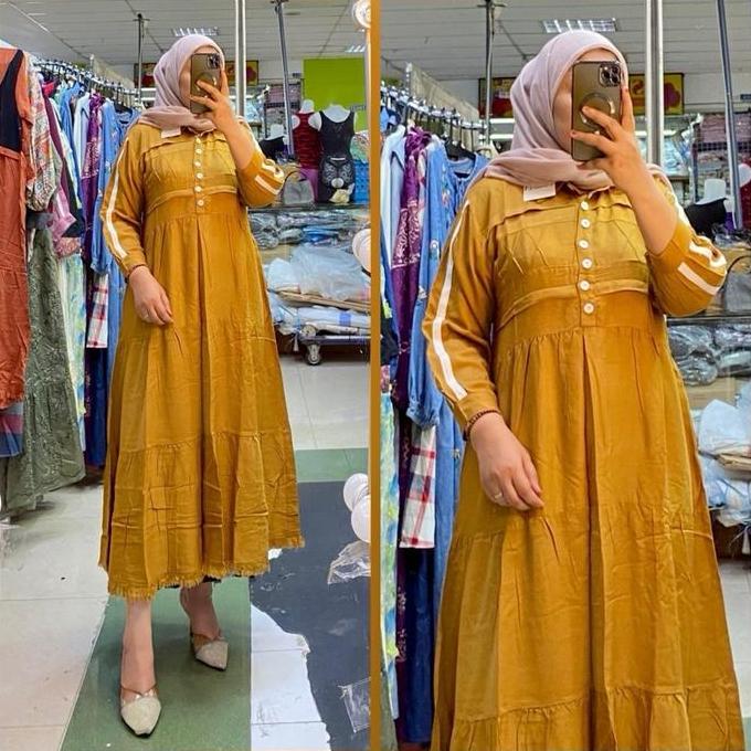 Dress Rawis Rompi Midi Ory By Nabil Dewasa Kaos Muslim Panjang Gamis Wanita