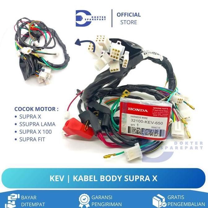 Promo KEV KABEL BODY SET SUPRA X / SUPRA LAMA / SUPRA X100 / SUPRA FIT / KABEL SOKET BODI / BODY Mot