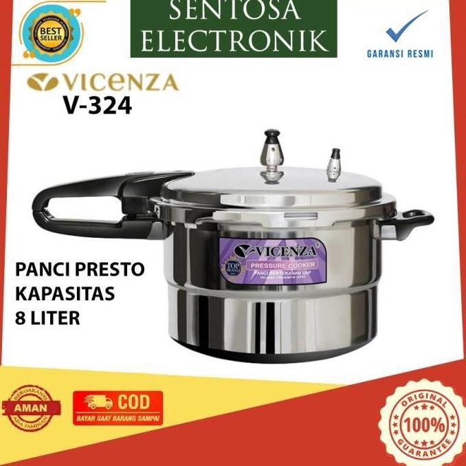 Vicenza Pressure Cooker 8 Liter - Panci Presto 8 Liter 100 % ORIGINAL Promo