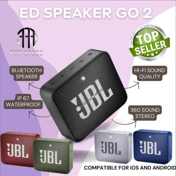 Speaker JBL GO2 GO 2 Wireless Bluetooth Portable Spiker Extra Bass Audio Speakers Bergaransi