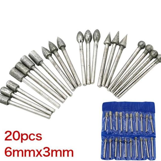 Mata Ukir Grafir Diamond Mata Ukir Mini Grinder Diamond 6Pcs