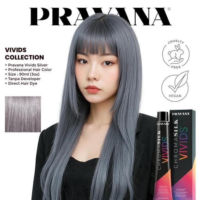 PRAVANA VIVIDS SILVER - Vegan Hair Color (Cat Rambut)