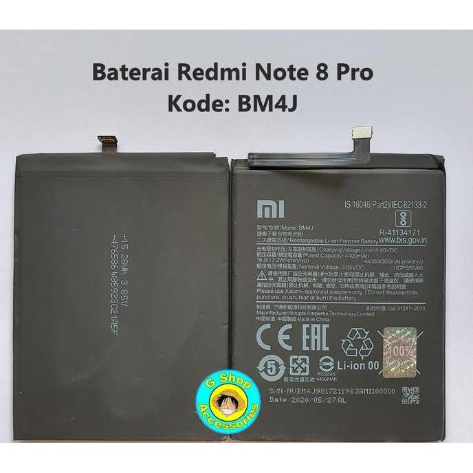Baterai Batre Original Redmi Note 8 Pro BM4J Redmi Note 8Pro Battery