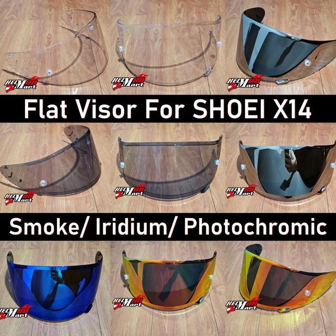 Flat Visor for Shoei X14 - Kaca Helm X-Fourteen X-14