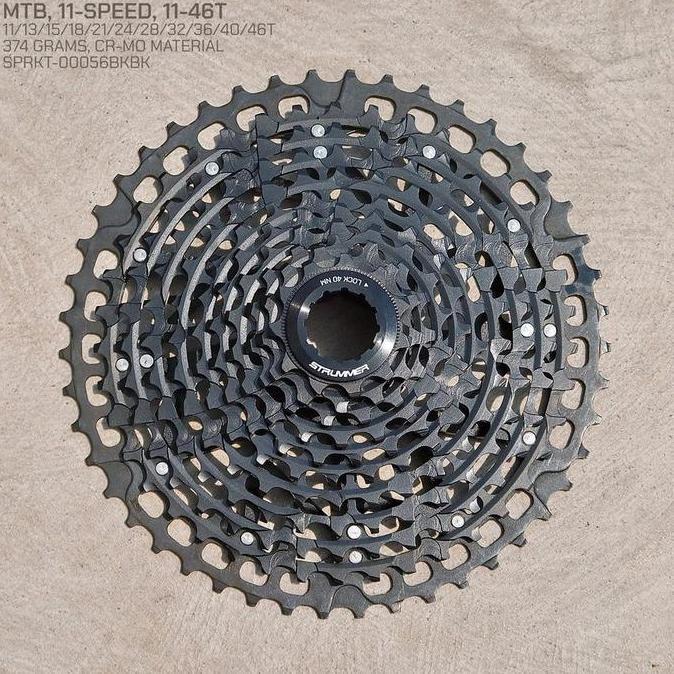 SPROCKET STRUMMER ULTRALIGHT SK11 11 SPEED 46T DAN 50T CASSETE MTB BLACK LOCK BLACK ORIGINAL DAN TER