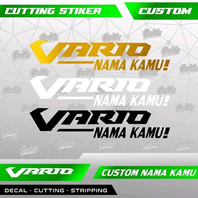 Grosir (10Rb Isi 3)Stiker Motor Vario Custom Nama