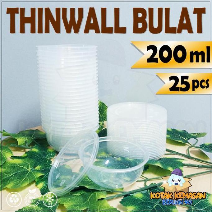 Bestone- Mangkok Plastik 400 ml Mangkok Plastik Bulat Cup Puding Thinwall