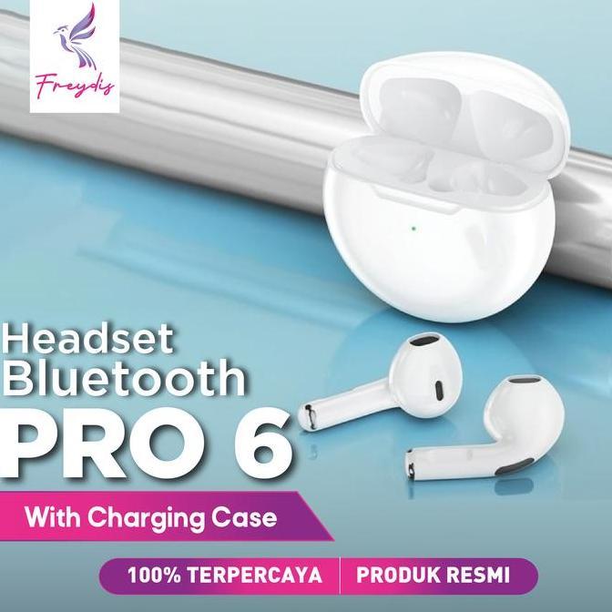 Headset Bluetooth Tws Pro 6 Wireless Earphone With Charging Case Pro6