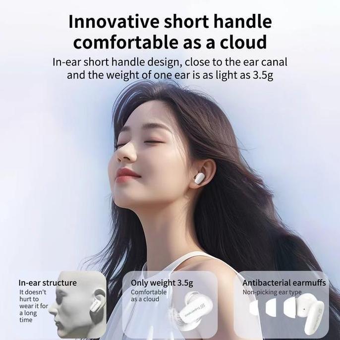 Erazer Supernova T50I Bluetooth Earphone Gaming Headphone Tws Earbuds Dual Mode Musik & Game Bluetoo