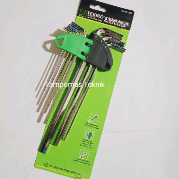 Kunci L Set Tekiro 8pcs Kunci L Tekiro Panjang Tekiro Original (2-10mm) / Kunci L Tekiro 8pcs Pendek
