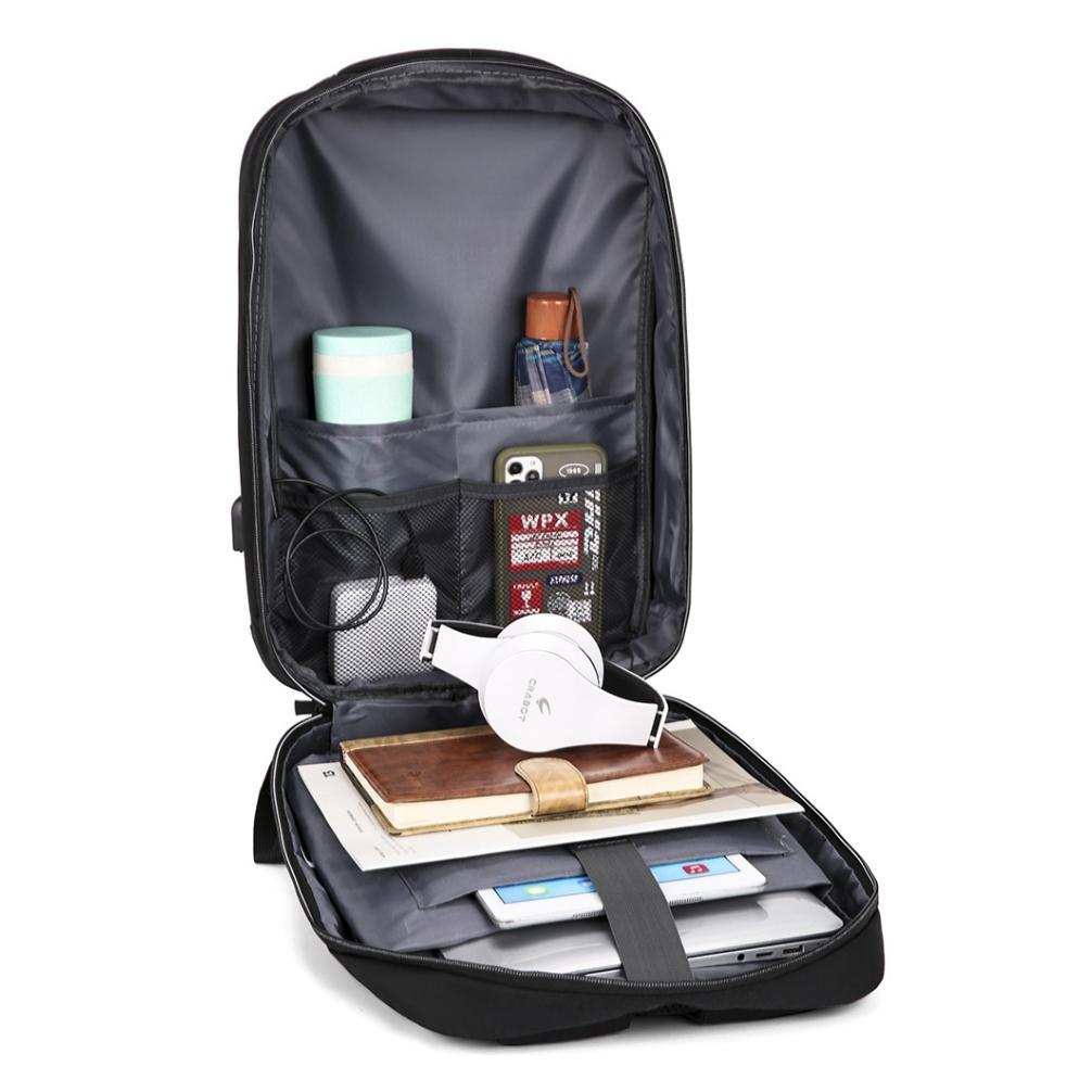 HOT Ransel Hardcase Kerja Kantor USB Port Waterproof Poligon Banyak Saku - RP133