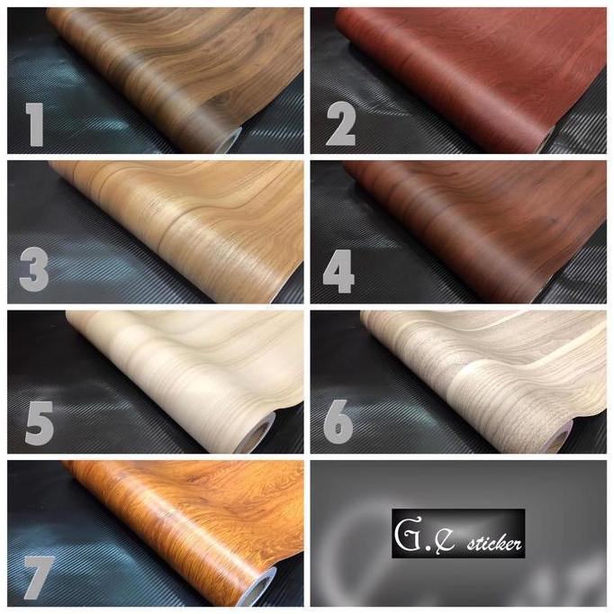 [ROLL] Sticker motif kayu stiker skotlet variasi dekorasi wood