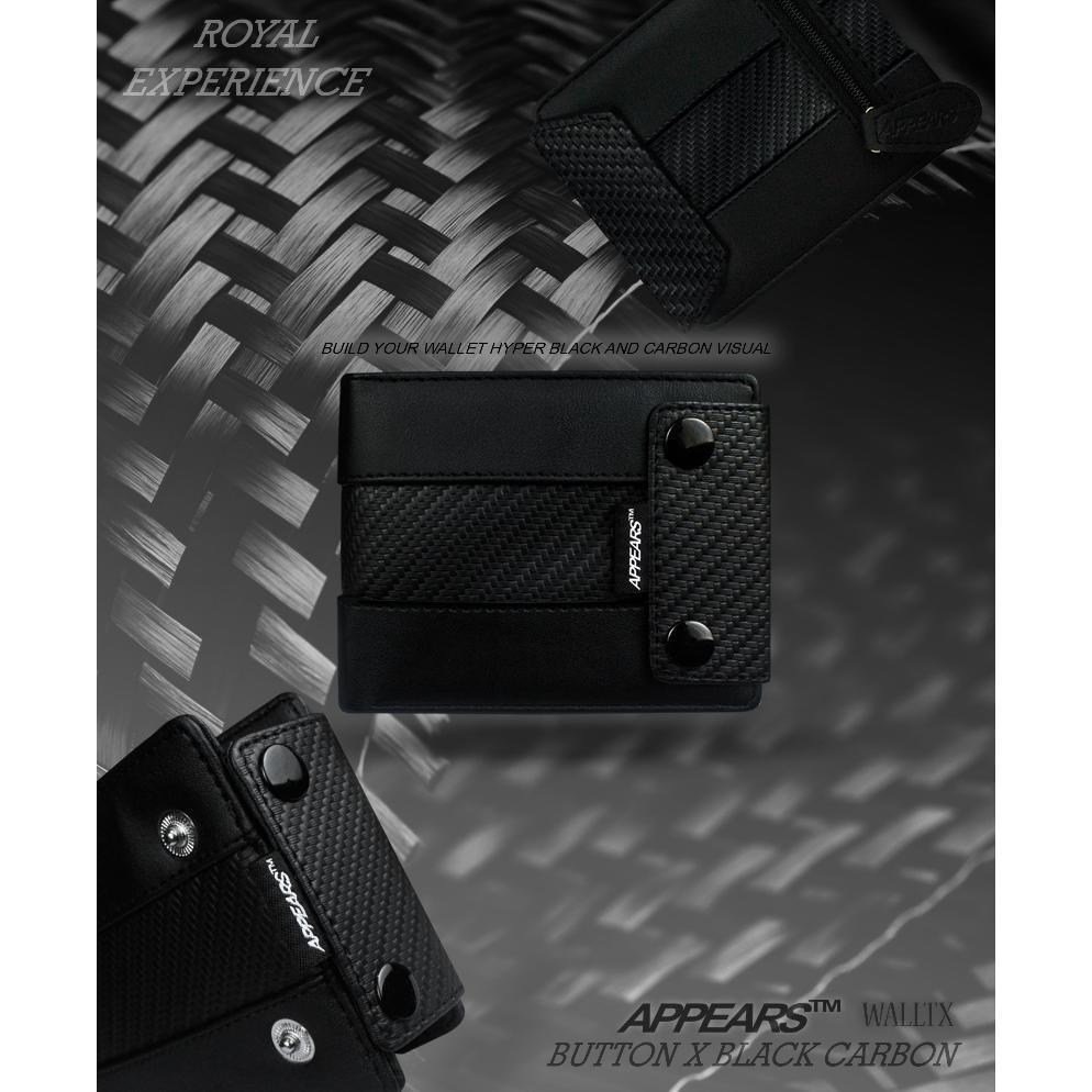 Sale Appearstm - (Button X Carbon Black) | Wallet | Dompet | Dompet Lipat | Dompet Pria Wanita