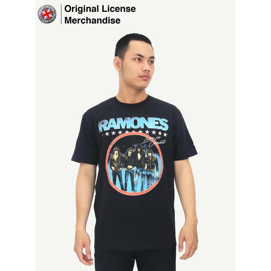 RAMONES Circle Photo Kaos Band Musik Pop Punk Rock Original Official