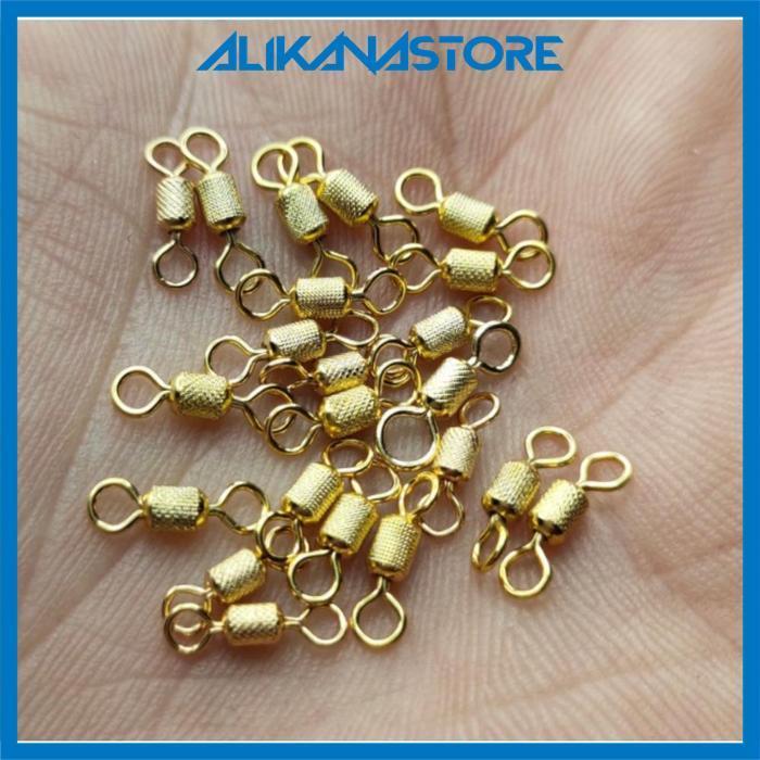 Sd-5 10Pcs- 1 Bungkus Kili Pancing Bentuk Angka 8 Bahan Stainless Steel Rolling Swivel Anti Karat #5