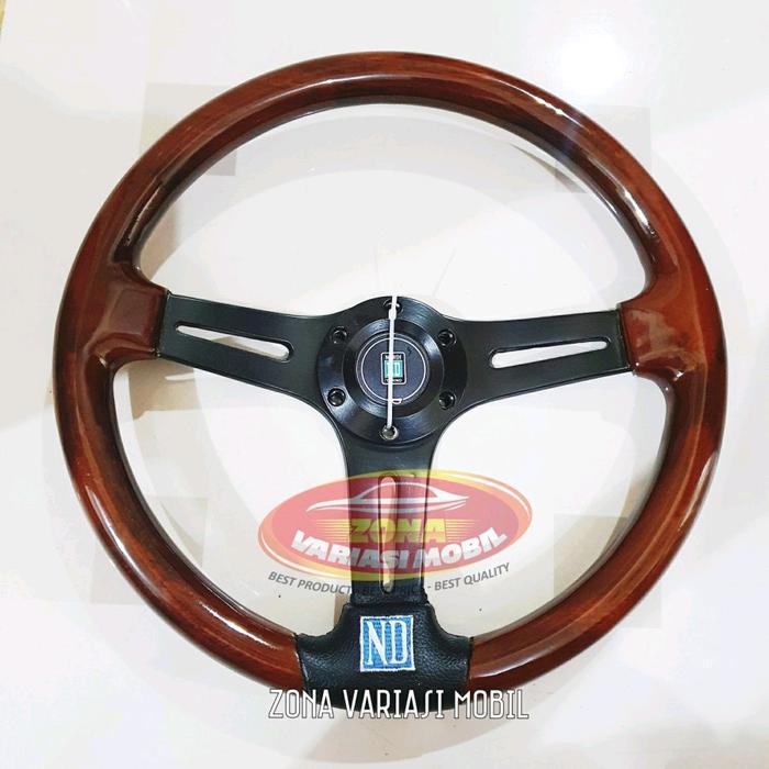 Setir Steer Stir Racing Mobil Universal Kayu Jati Nd Nardi Wood Original Dan Terpercaya