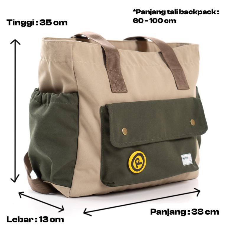 PROMO REKA- PLAYFUL Totepack - Totebag Kanvas Pria Wanita - Backpack Laptop 15,6 inch Anti Air