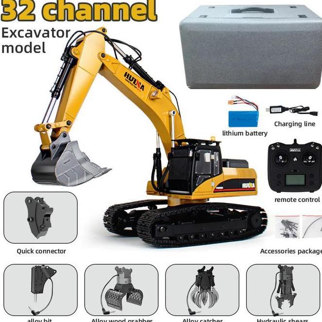 Huina 1580 Rc Excavator Bfull Metal 114 23Ch 1580 Cat 580